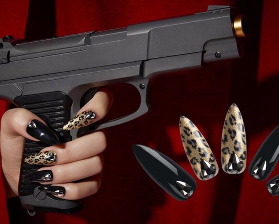 BLACK METAL LEOPARD PATTERN